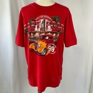 Puritan Red-Line Specials Fast Food Cafe Short Sleeve Cotton Shirt Size M NWOT
